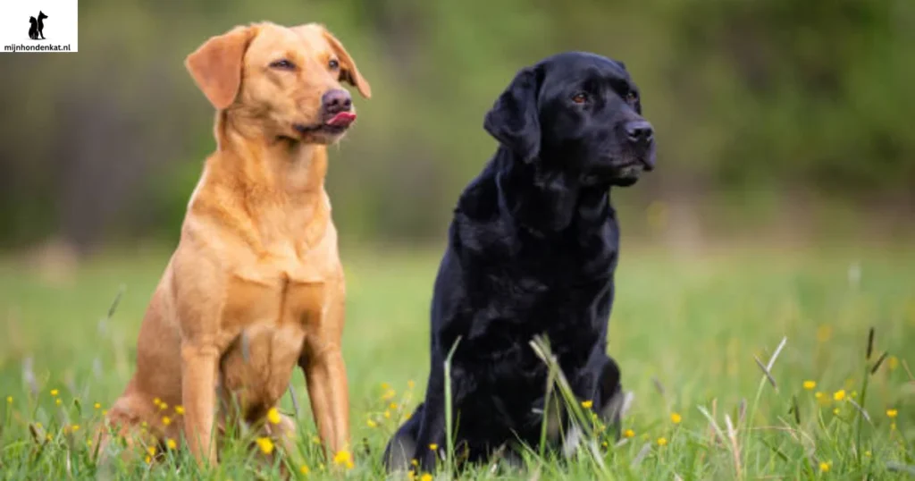 Golden Retriever x Rottweiler mix sitting on grass