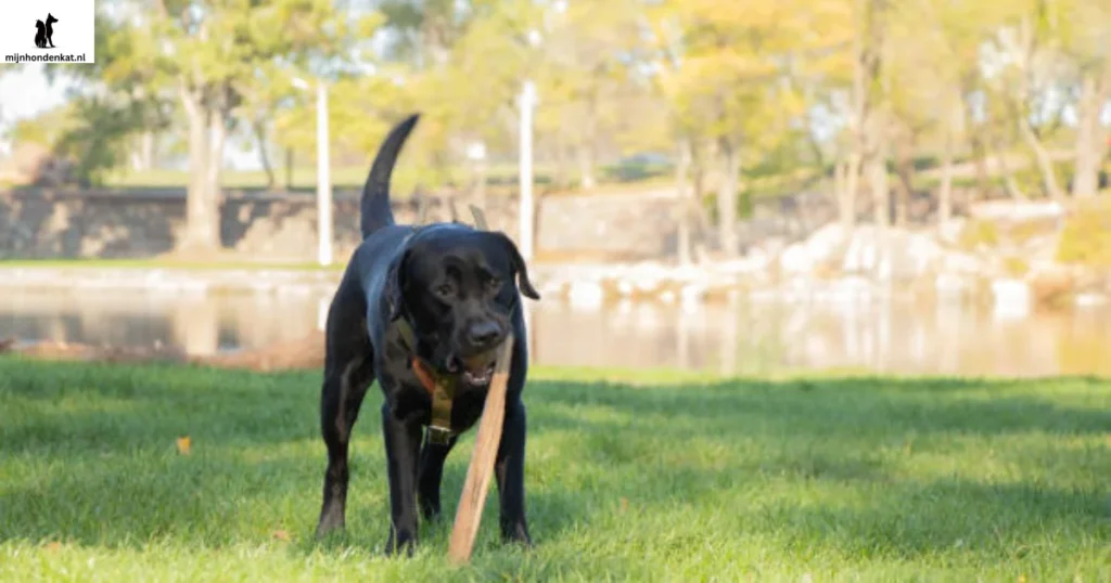 Golden Retriever x Rottweiler mix sitting on grass.