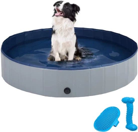 Buxibo XXL Zwembadje voor Kinderen en Huisdieren (160x160x30 cm) – Inclusief 2 Gratis Speeltjes